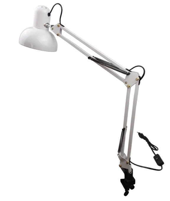 Лампа настольная на струбцине МТ-800 белая