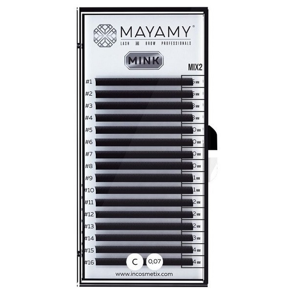 Ресницы Mayamy Mink 16линий C 0,07 MIX2