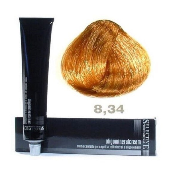 8.34 светлый блондин золотисто - медный 100 мл Oligo mineral Selective